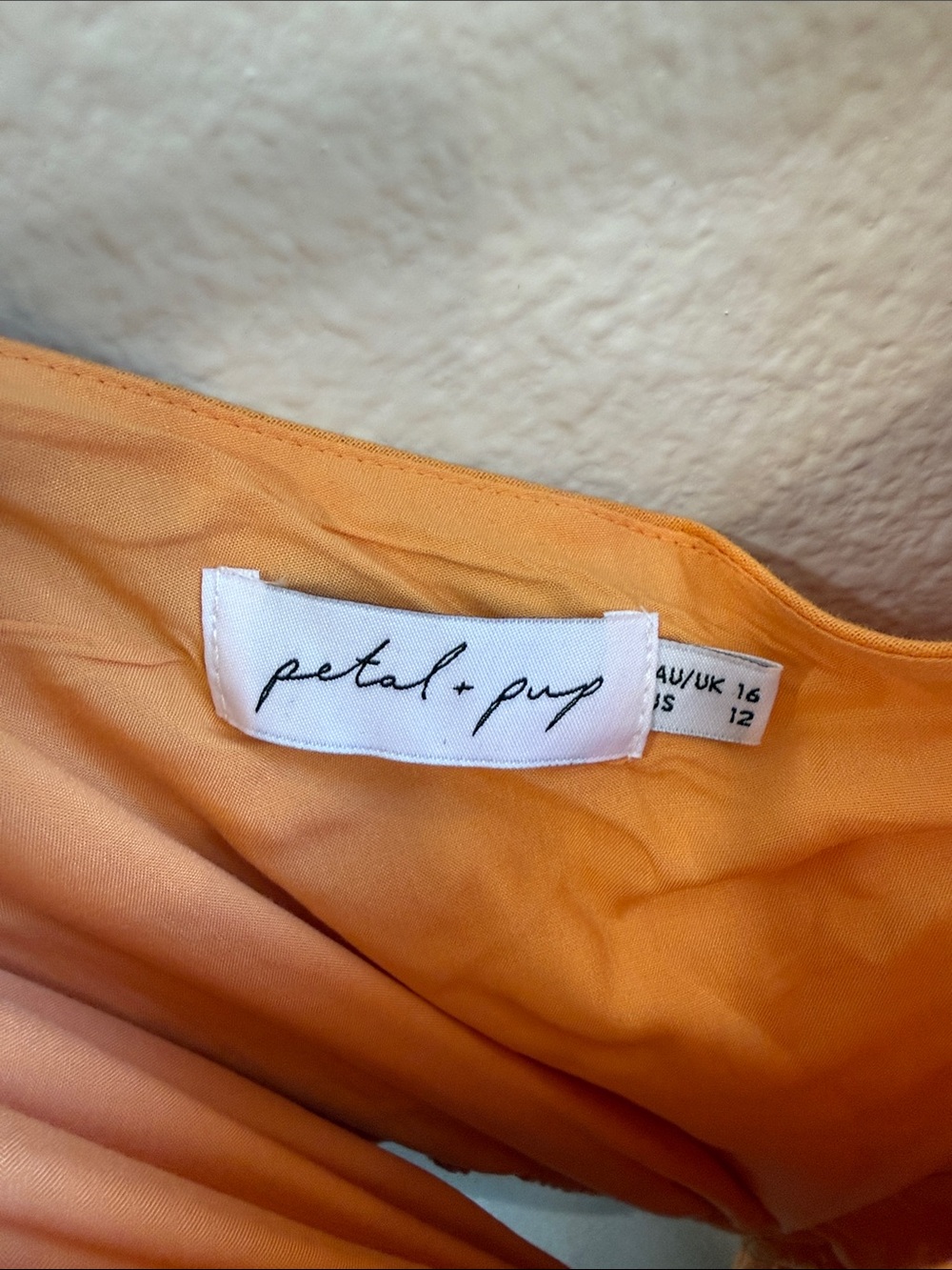 Petal & Pup Orange Puff-Sleeve Midi Dress - Picture 3 of 3